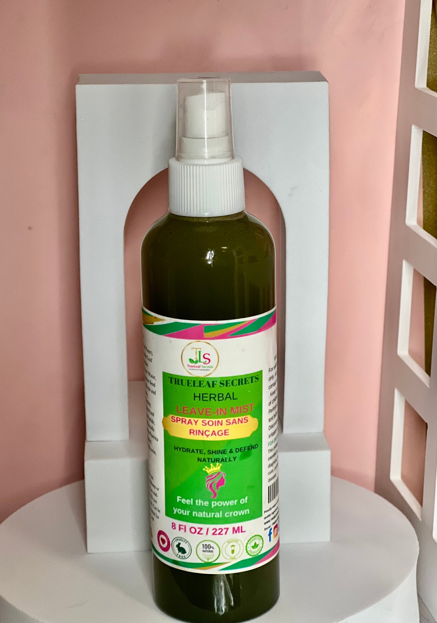 🌿TRUELEAF SECRETS HERBAL LEAVE-IN MIST- 8 OZ