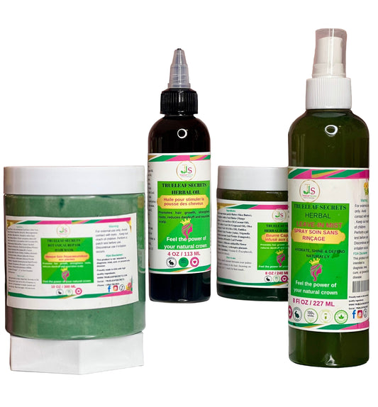 TLS Set of 4: Mask 16 Oz, Pomade 8 Oz, Oil 4 Oz & Hair mist 8 Oz for 100% results